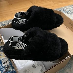 Ugg Fluff Yeah Slides Black